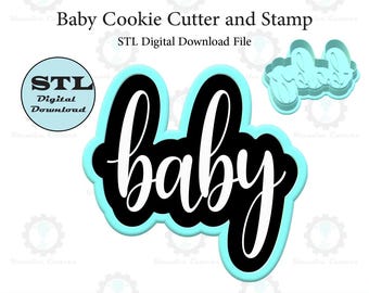 Baby Cookie Cutter with Stamp Cookie Cutter | STL File