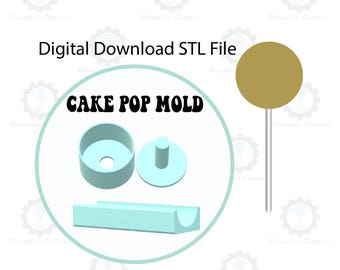 Standard Circle Cake Pop Mold with 9in Tray | Digital Download STL File