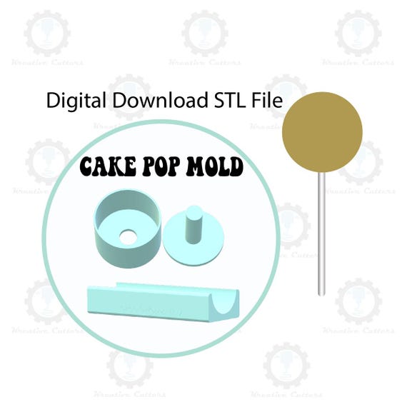 Standard Circle Cake Pop Mold with 9in Tray | Digital Download STL File