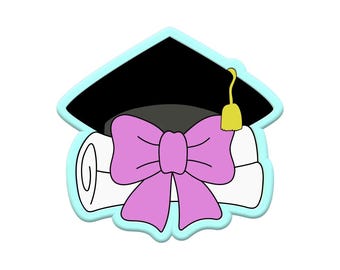 Graduation Cap and Diploma Cookie Cutters