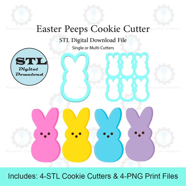 Coupe-biscuits Peeps de Pâques | Fichier STL