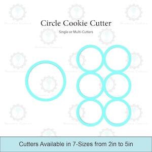 Circle Cookie Cutter | Single Cutter & Multi Cutter Options