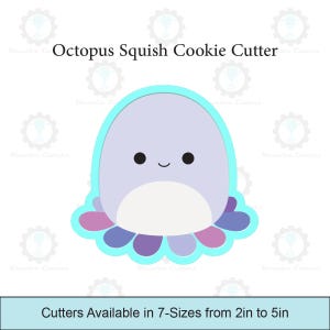 Cortadores de galletas con forma de pulpo aplastado