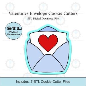 Valentines Envelope Cookie Cutters | STL Files