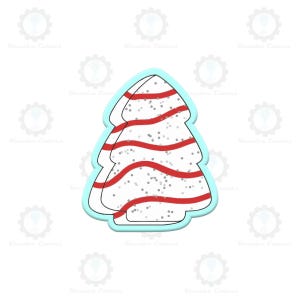 Cortadores de galletas con forma de árbol de pastel navideño