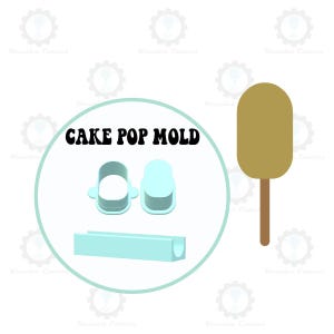 Cakesicle Mold | Small 2in x 1.25in Deluxe Cutter, Popper and Tray Options