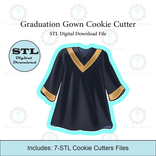 Graduation Gown Cookie Cutter | STL File