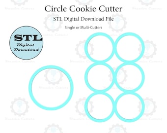 Circle Cookie Cutter | Single Cutter & Multi Cutter Options | STL File