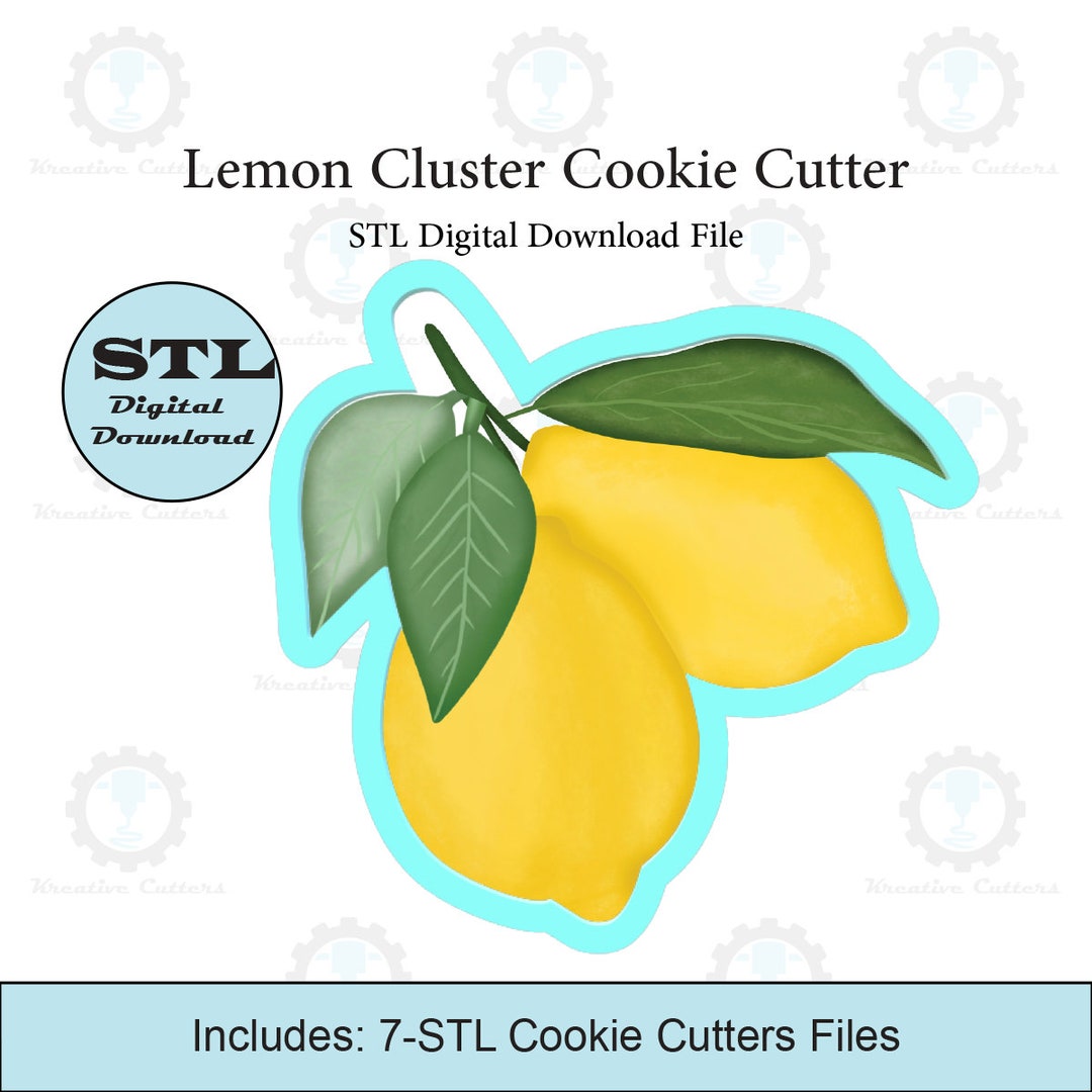 Lemon Cluster Cookie Cutter STL File Etsy