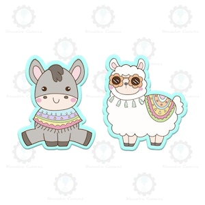 Cinco De Mayo Mexican Festa Cookie Cutters | Options: Donkey, or Lamb