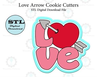Love Arrow-koekjesvormpjes | STL-bestanden