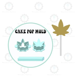 Bud Leaf Cake Pop Mold | Deluxe Cutter, Popper, and Tray Option