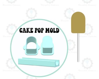 Popsicle Cake Pop Mold | Small 2in x 1.3in Deluxe Cutter, Popper, and Tray Option