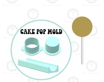 Circle Disc Large 1.75 in Cake Pop Mold | Deluxe Cutter, Popper, and Tray Option