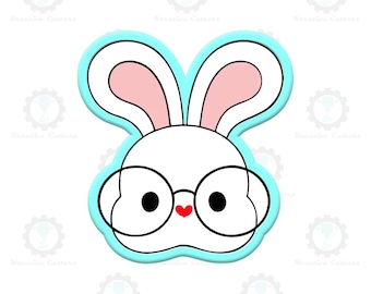 Bunny with glasses Cookie Cutters