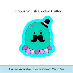 Cortadores de galletas con forma de pulpo aplastado