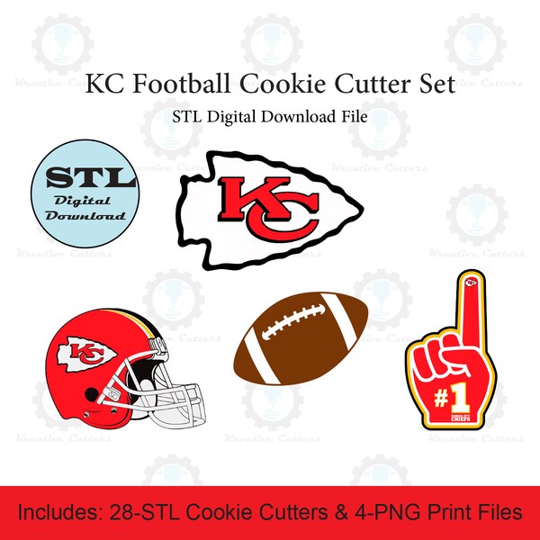 Kansas City Chiefs Football Cookie Cutter Etsy