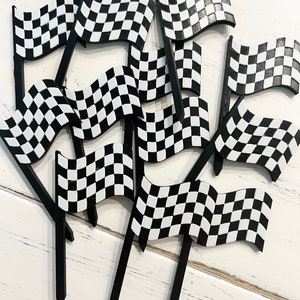 Checkered Flag Cupcake Toppers