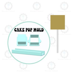 Moule carré à cake pops | Cutter de luxe, popper et option de plateau