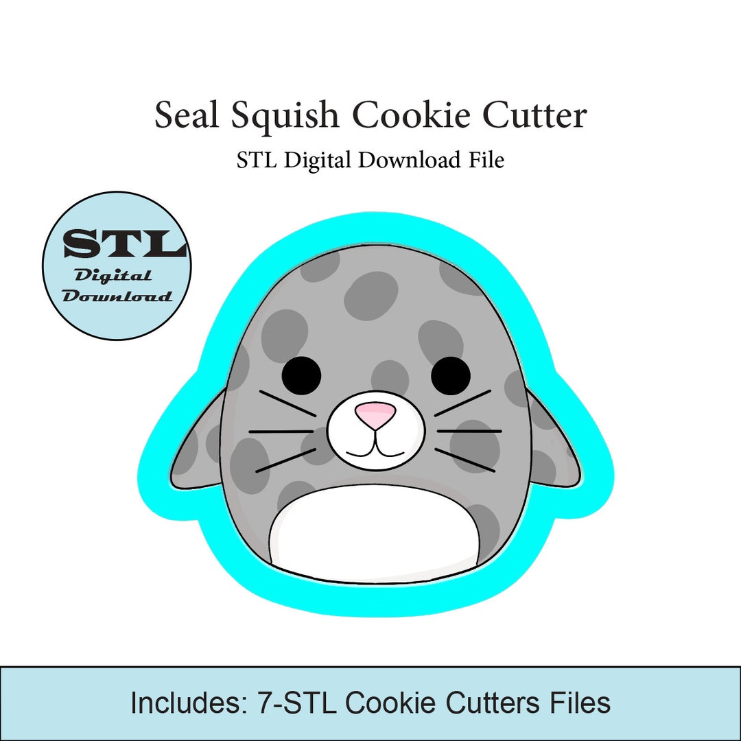 Seal Squish Cookie Cutter STL File Etsy