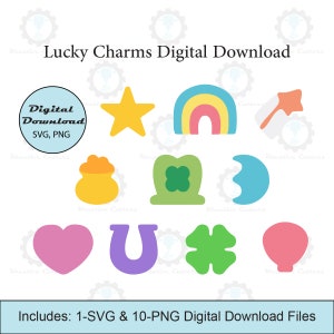 Amuletos de la suerte Clipart / PNG / SVG Descarga digital
