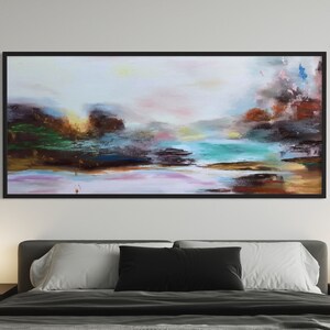 Abstract Landscape for Wall, Earth Tone Wall Decor
