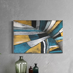 Emerald geometric paint Abstract oil paint Contemporary Art ,Abstract Paint , Canvas Picture , Original Picture ,Original Painting Oil Paint