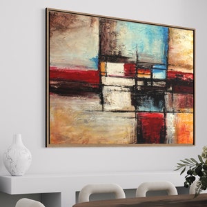 Painting in earth tones, Textured art on canvas