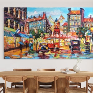 Architecture of Paris, Cabaret Moulin Rouge, Abstract Wall Art, Wall Decor