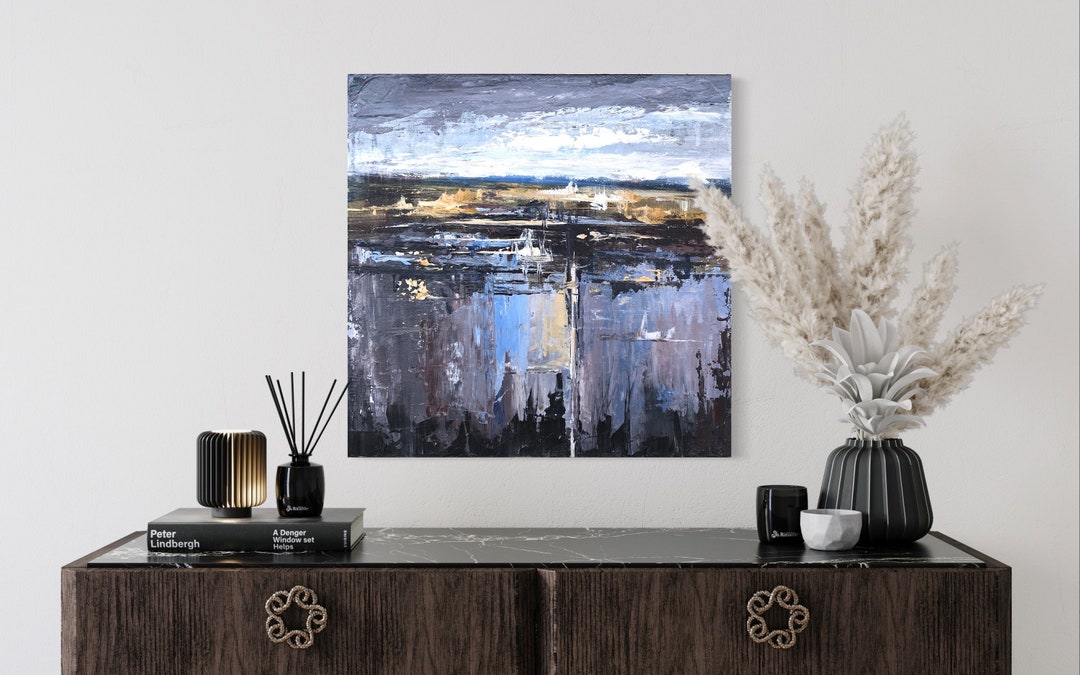 Abstract Landscape, Original Painting on Canvas, Landscape Wall Art ...