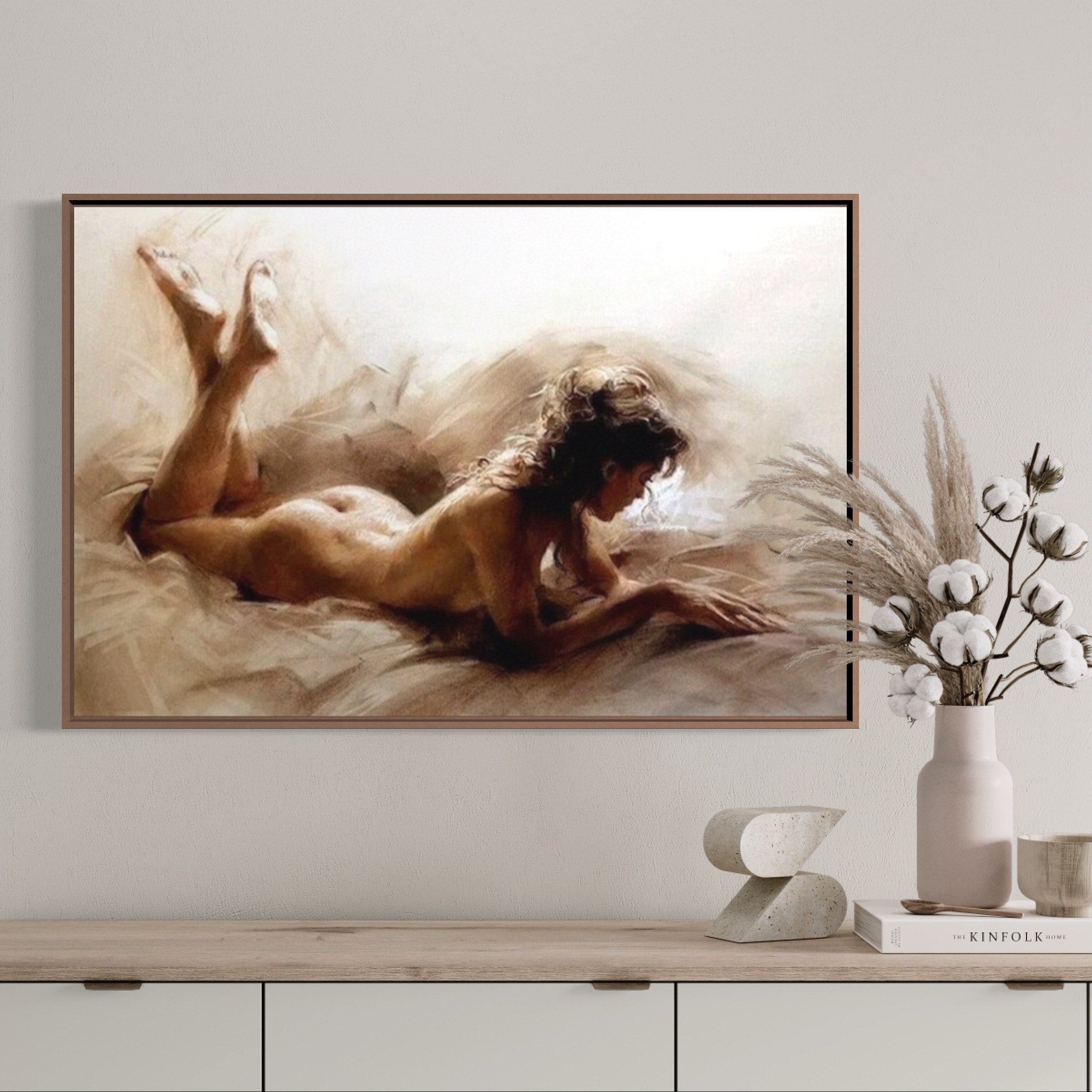 Nude Woman Erotic Wall Art Sexy Large Painting - Etsy Israel