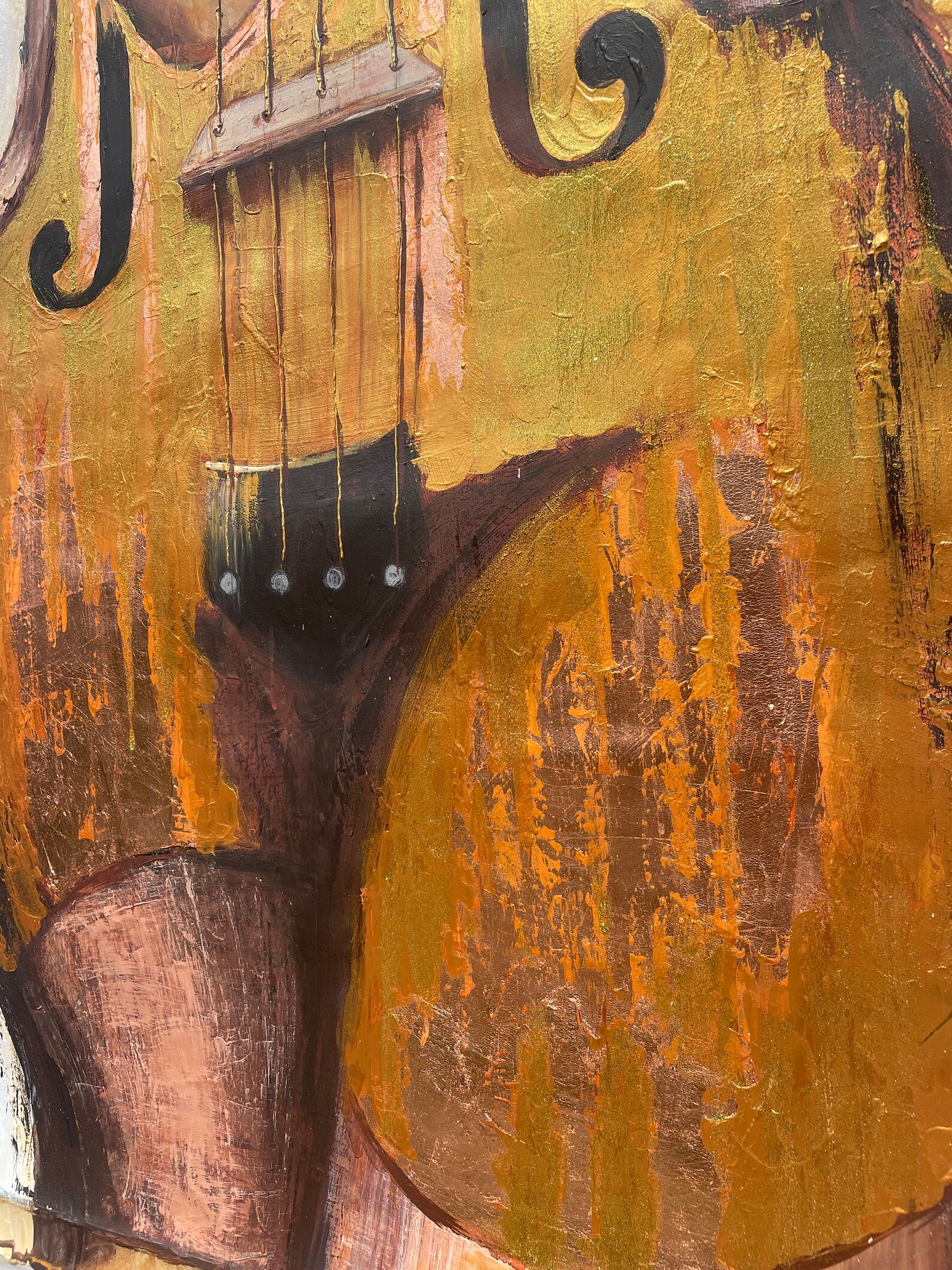 Girl Violin Abstract Painting Modern Painting With Violin Nude - Etsy UK