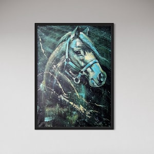 Acrylic Horse Art on Canvas | Original Animal Portrait Painting|Original Horse Portrait Painting on Canvas | Animal Painting