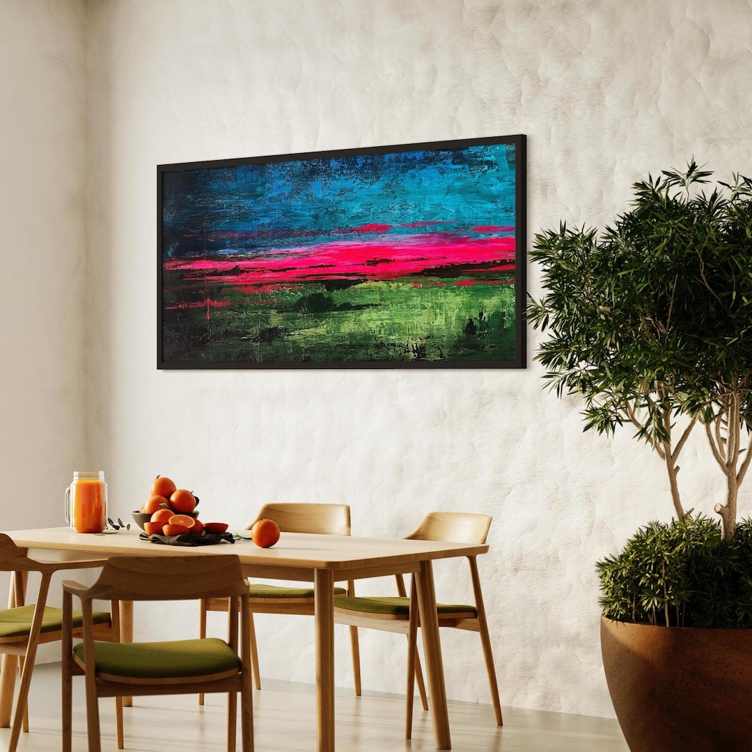 Large Abstract Oil Painting on Canvas – Modern Colorful Wall Art - Etsy