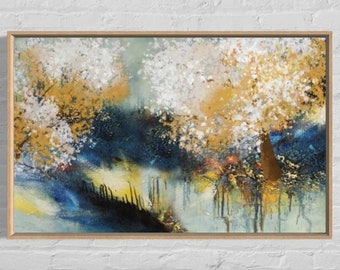 Abstract painting, abstract landscape, wall decor