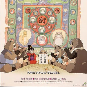 Japanese 'pom Poko' Ghibli Poster - Etsy