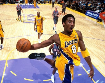 No Frame Kobe Dunks Super Basketball MVP Poster Print