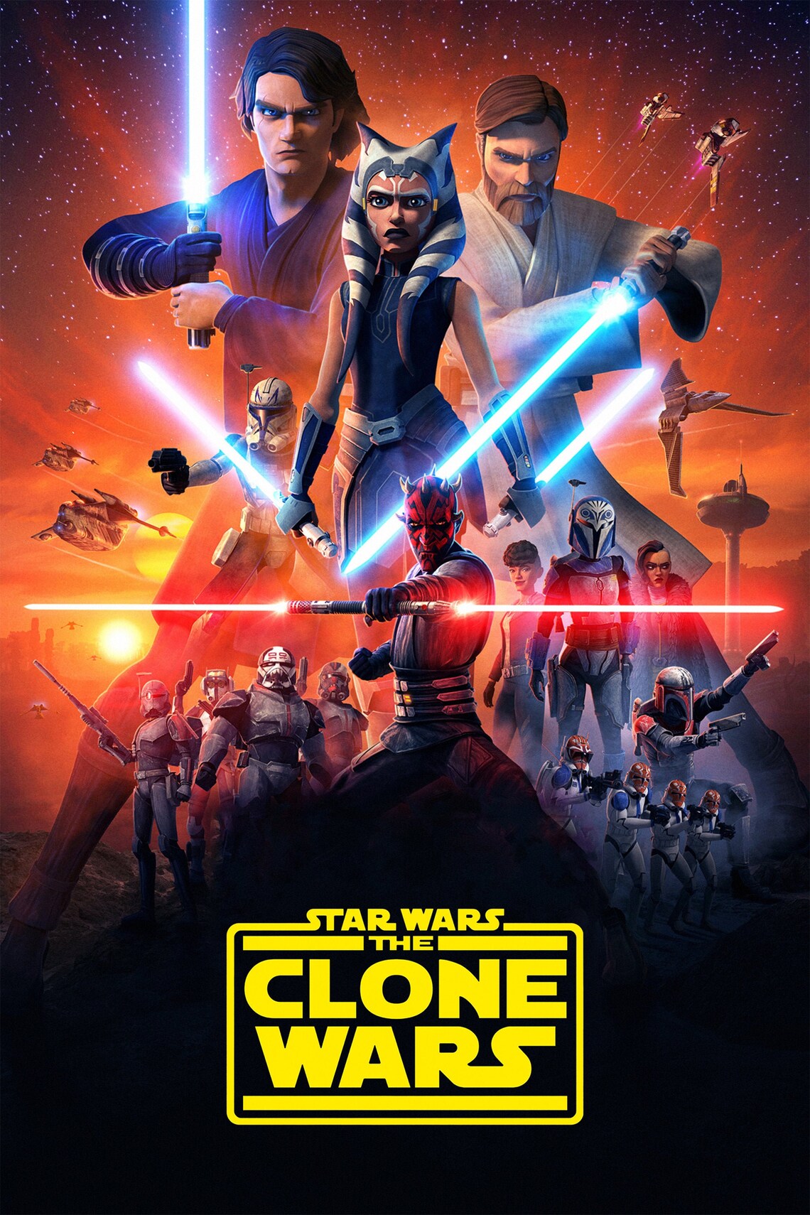 Star Wars The Clone Wars Poster 12x18 Etsy