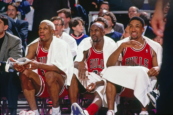 Scottie Pippen with Michael Jordan and Dennis Rodman T-Shirt