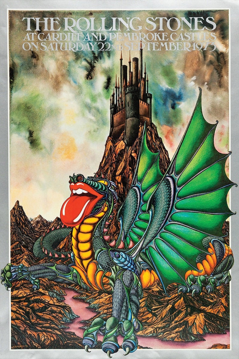 rolling stones 1973 tour poster