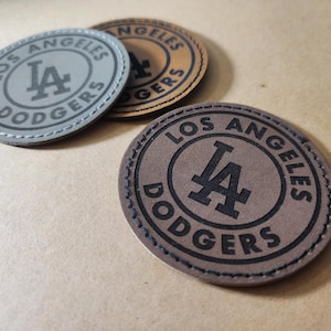 Dodgers Baseball Iron-On Patch – 2.5&quot; Leatherette Applique
