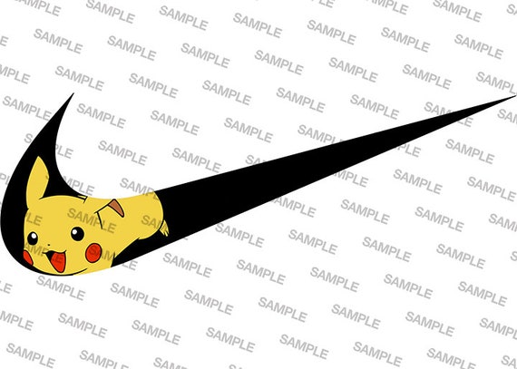 Pikachu Swoosh Logo Svg Pokemon Cricut Svg Dxf Layered Etsy