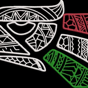 Hecho En Mexico Eagle Head Embroidery Digital Instant Download