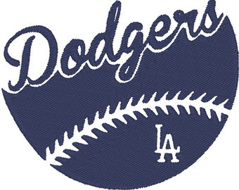 Dodgers Baseball Embroidery - PES Instant download - Brother Ready - Bernina -