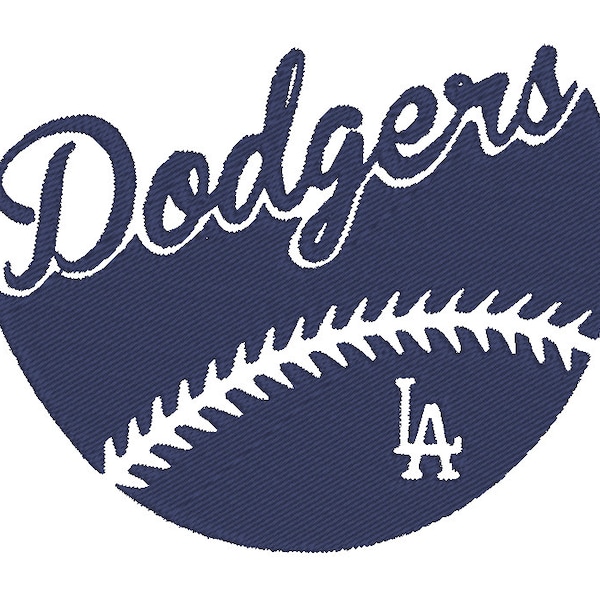 Dodgers Baseball Embroidery - PES Instant download - Brother Ready - Bernina -