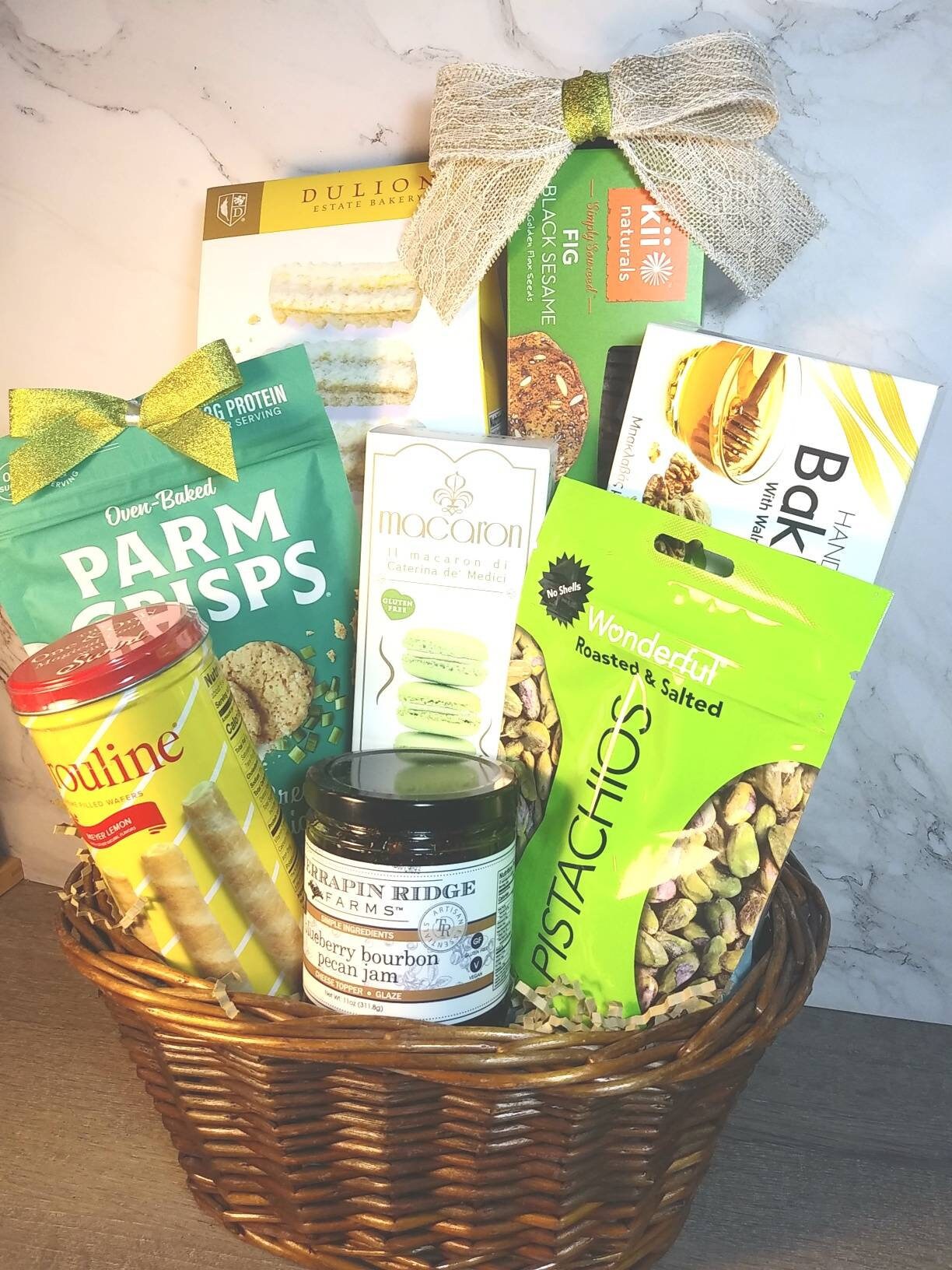 Green & Yellow Gift Basket Etsy