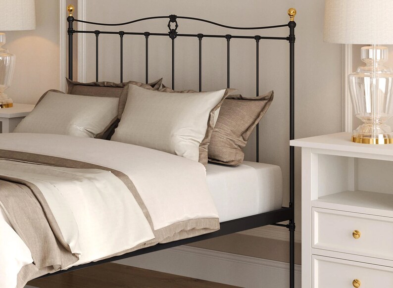 Custom Wrought Iron Bed Frame With Mesh Base Tessa Etsy UK