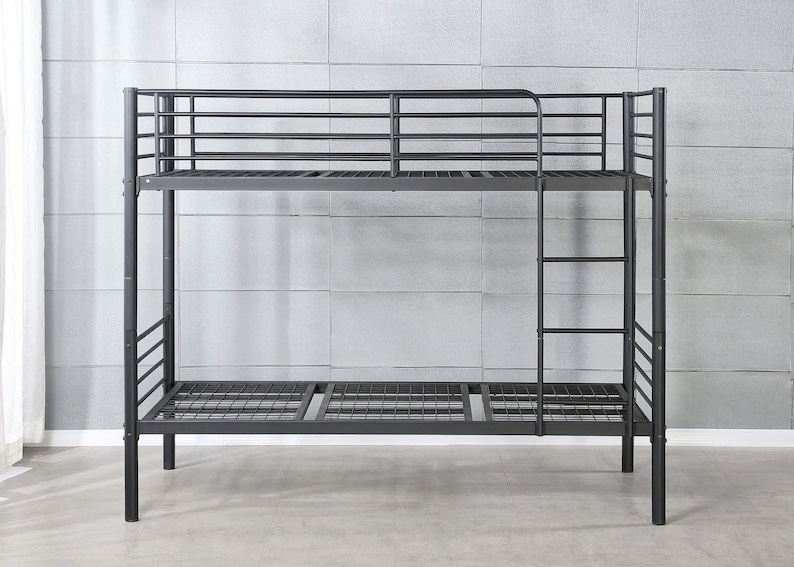 Anmer Extra Strong Bunk Bed in Black Etsy