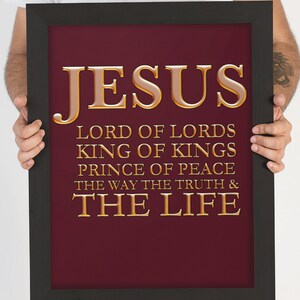 Jesus PNG, Bible Verses, Christian PNG, Christ, King of kings, Lord of lords, Prince of Peace, The Way The Truth the Life, Names of Jesus