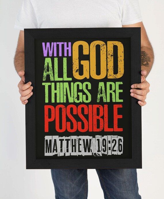 With God All Things Are Possible Hoodie Bible Christian Sweatshirt With God All Things Are Possible Hoodie Bible Christian Sweatshirt